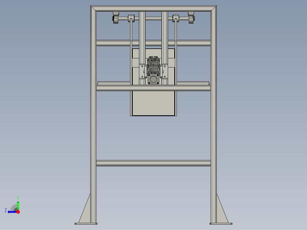 立袋推倒机构右视图