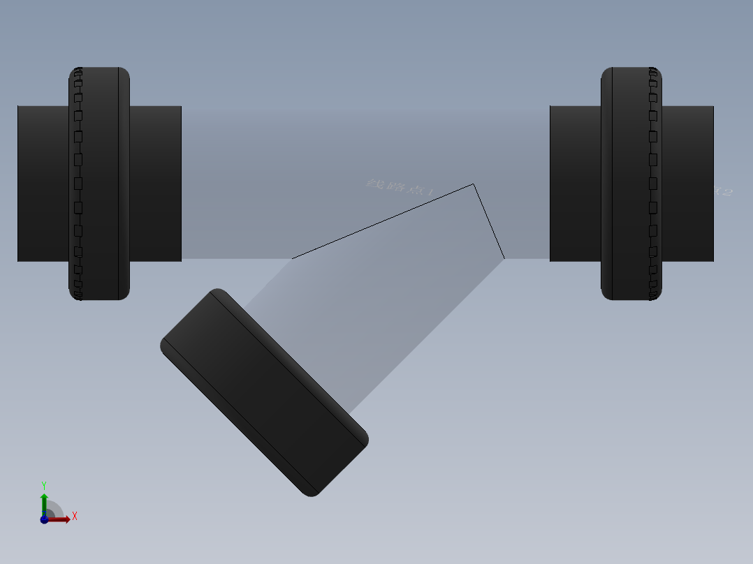 Y filter DN80 PN10 U-PVC前视图