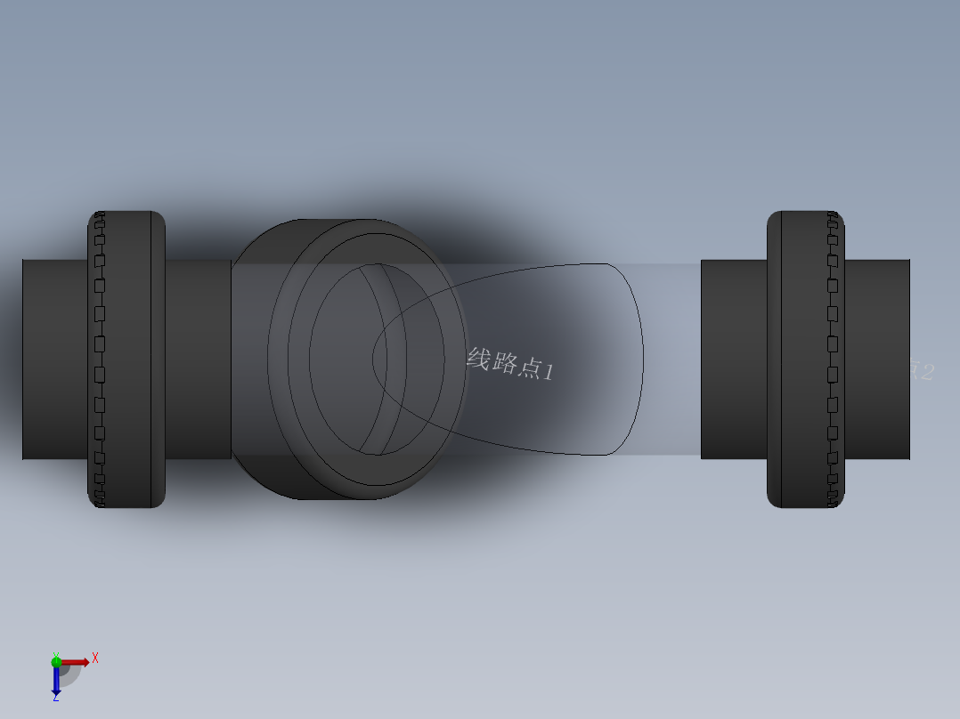 Y filter DN80 PN10 U-PVC俯视图