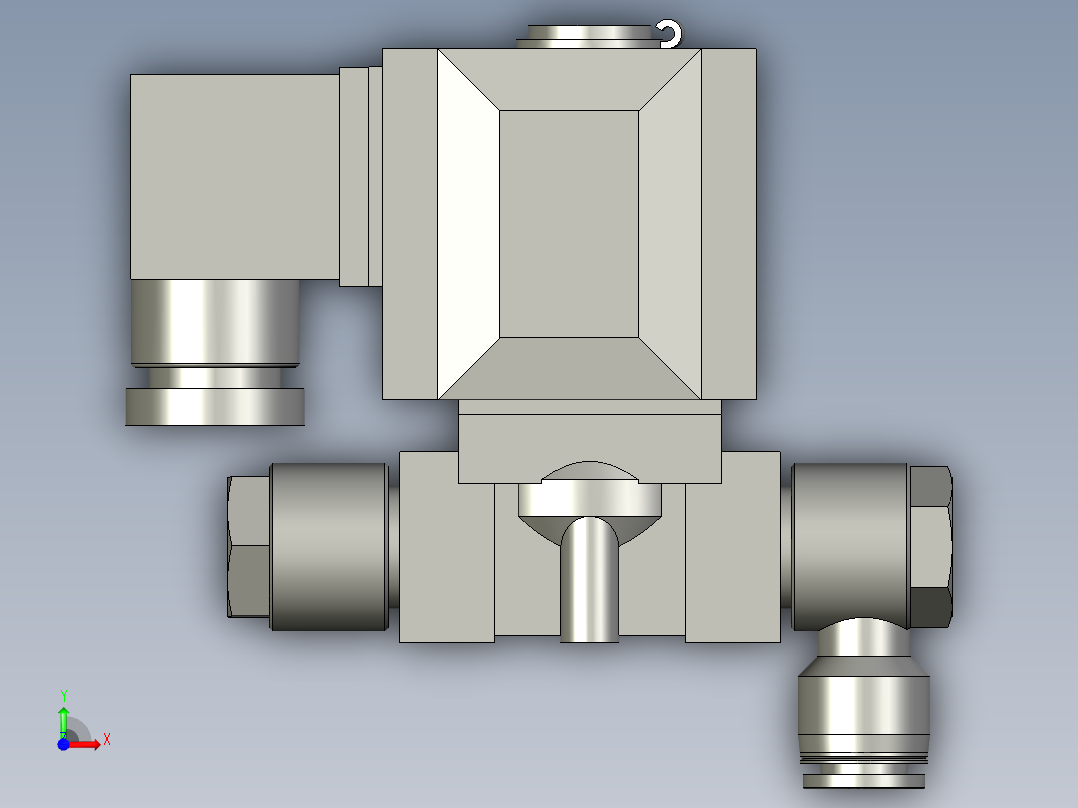 A轴吹屑阀组组件前视图
