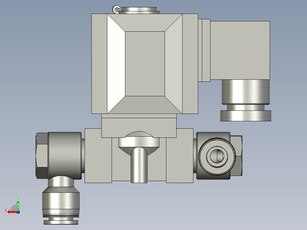 A轴吹屑阀组组件后视图