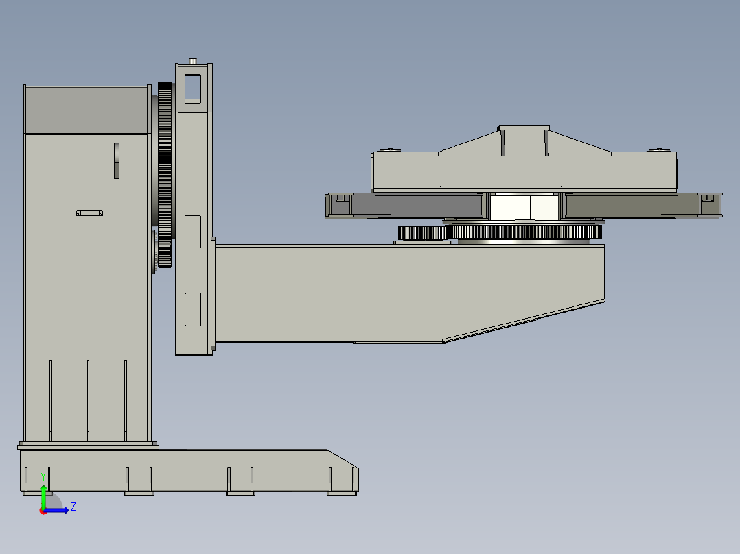 L型变位机左视图