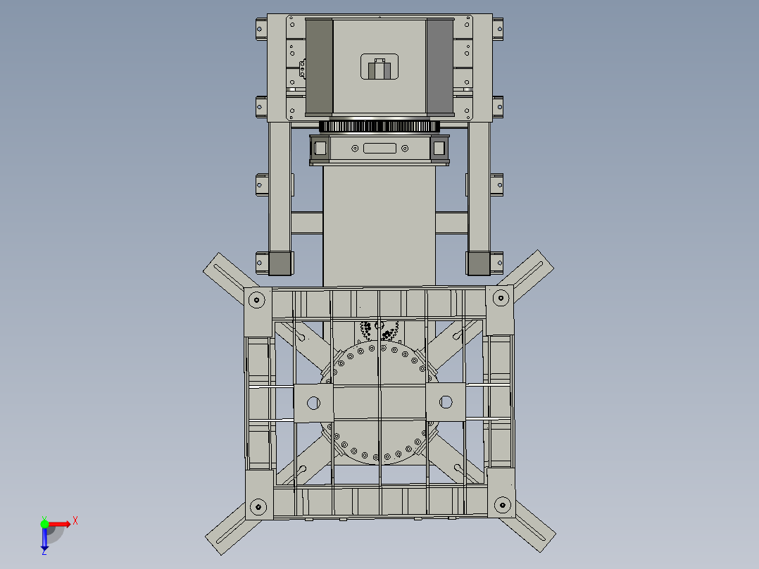 L型变位机俯视图