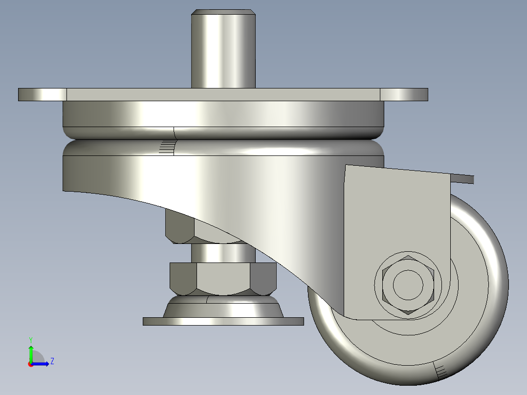 脚轮脚杯CMAS50_F左视图