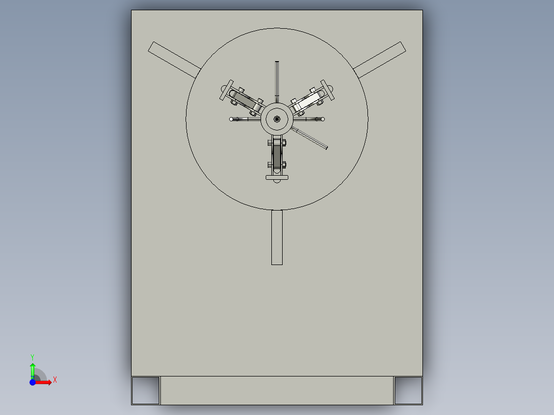 薄膜加工用收卷机前视图