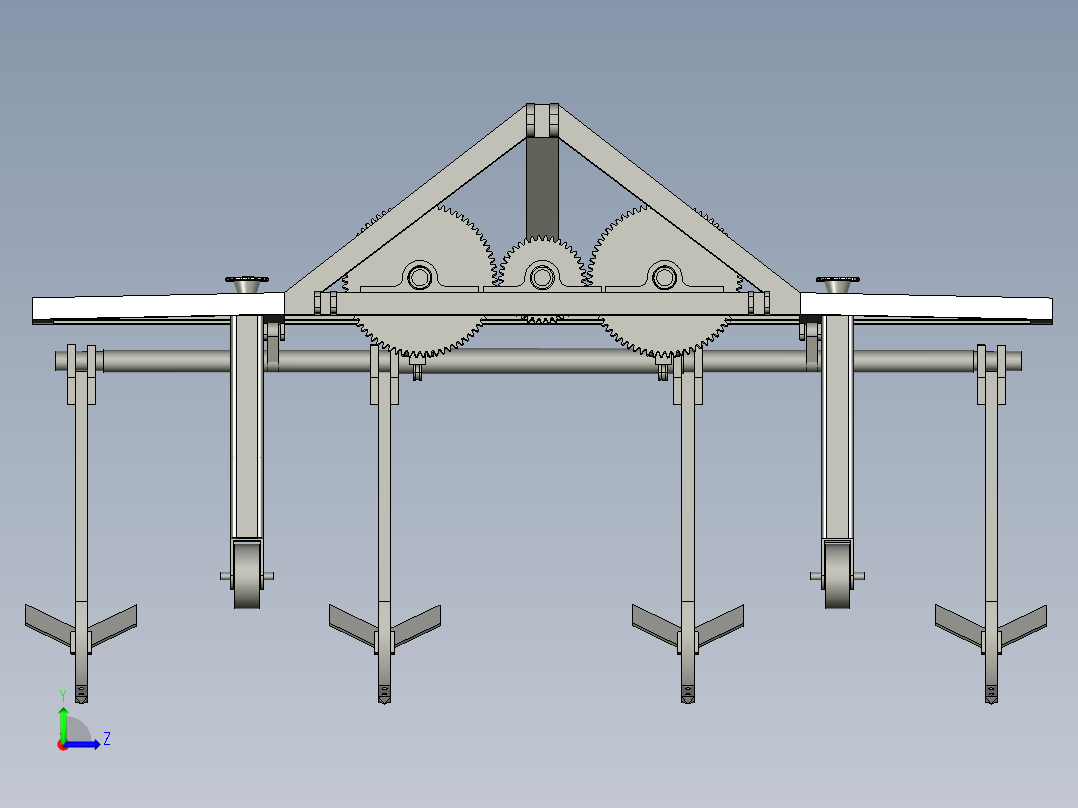 土壤深翻犁拖拉机后置左视图