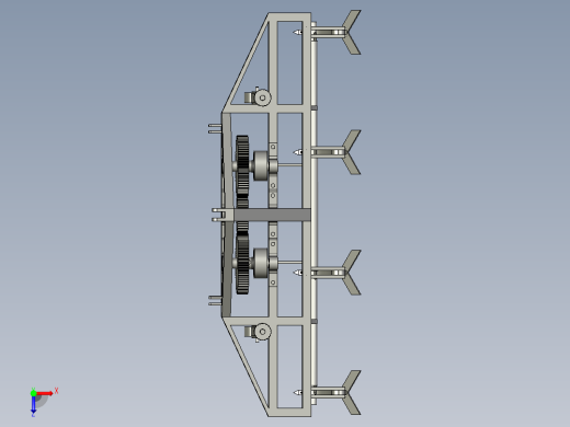 土壤深翻犁拖拉机后置俯视缩略图