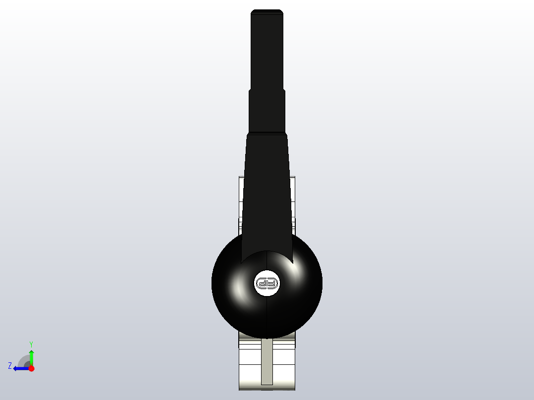 6FKOVLM LUG ANSI 手动蝶阀，凸耳的ANSI版本右视图