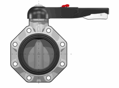 6FKOVLM LUG ANSI 手动蝶阀，凸耳的ANSI版本