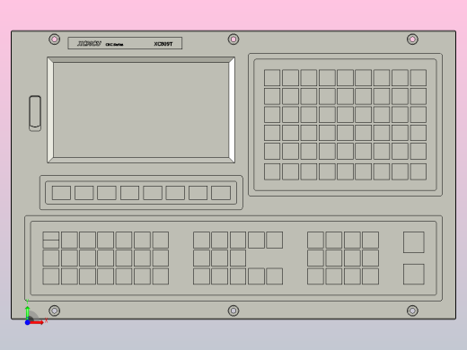 用于铣削和车床的XCMCU cnc控制器XC809D、XC809M、XC809T前视缩略图