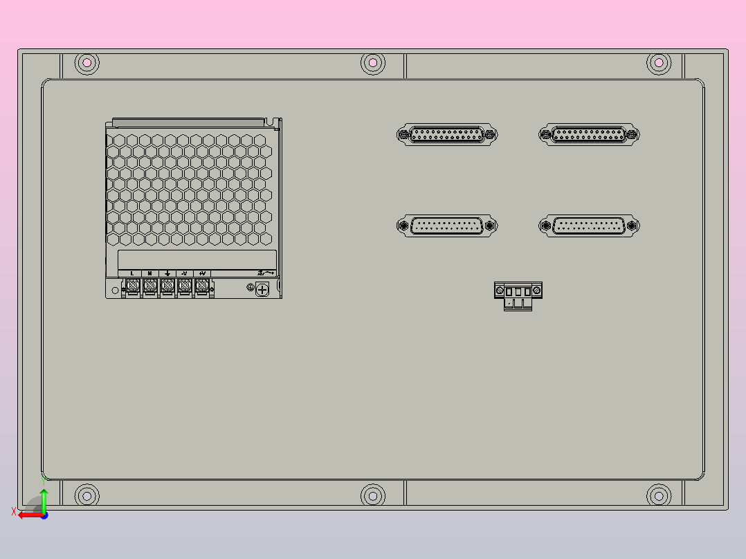 用于铣削和车床的XCMCU cnc控制器XC809D、XC809M、XC809T后视图