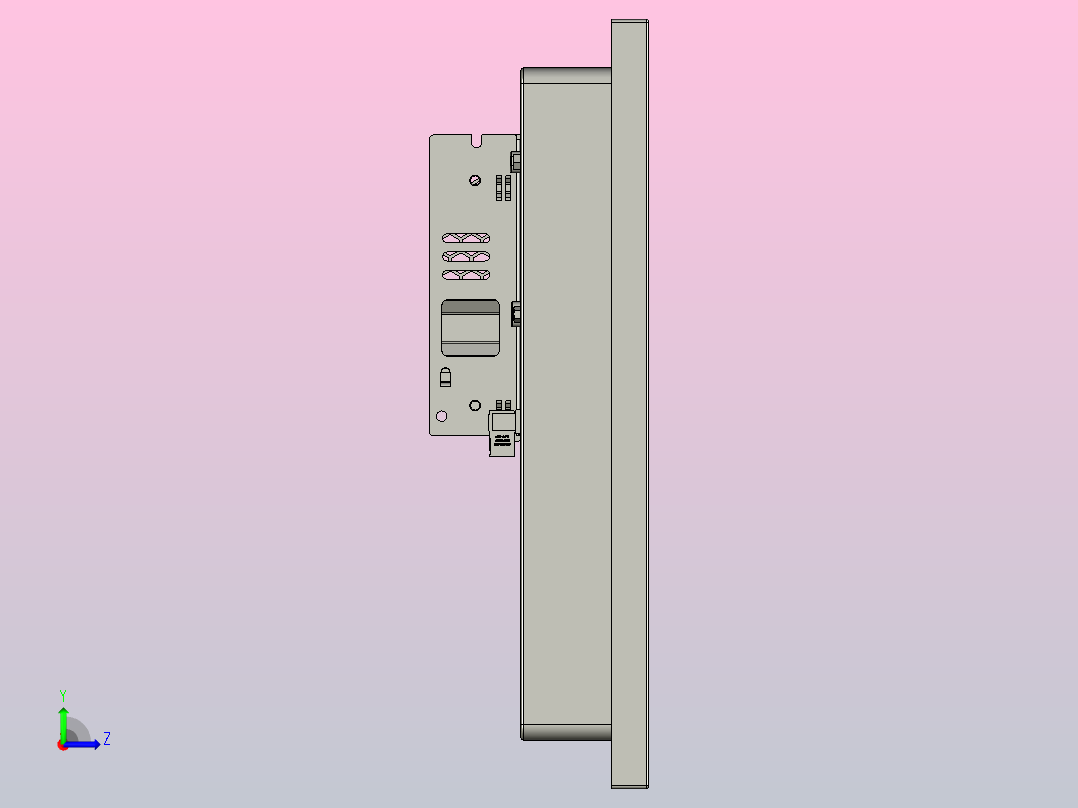 用于铣削和车床的XCMCU cnc控制器XC809D、XC809M、XC809T左视图