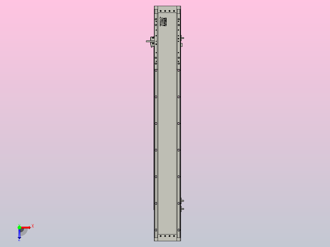 直驱直线电机轴TPA-LNP3-120-35C4-1-L720-3-C-10-N3俯视图