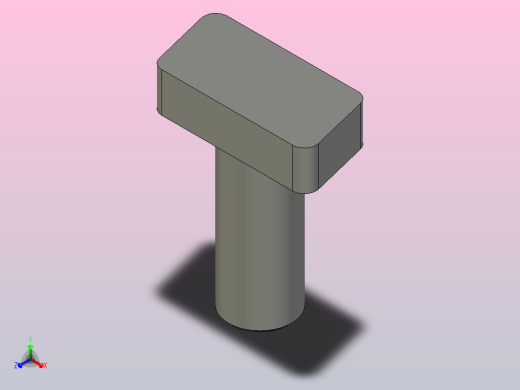 YLBT8X20-C1 T型螺栓C正等轴测缩略图