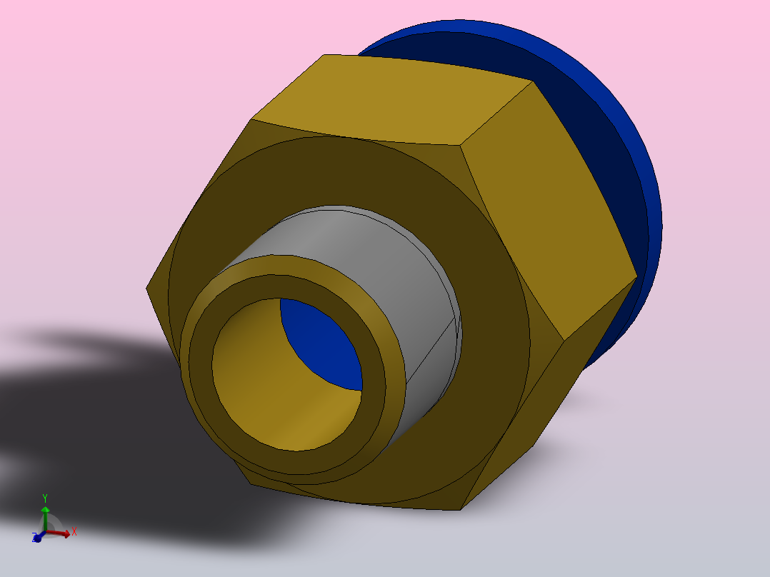 气动快速接头φ12～1-4快插式接头主视图