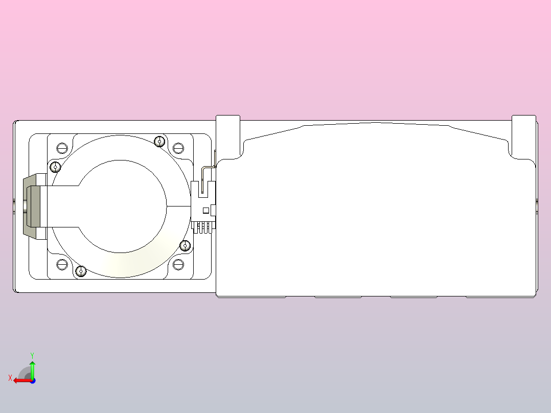 日规模组半封闭丝杆TPA-HNR-175D-2510C-L1300-MR-C-P75-N3后视图