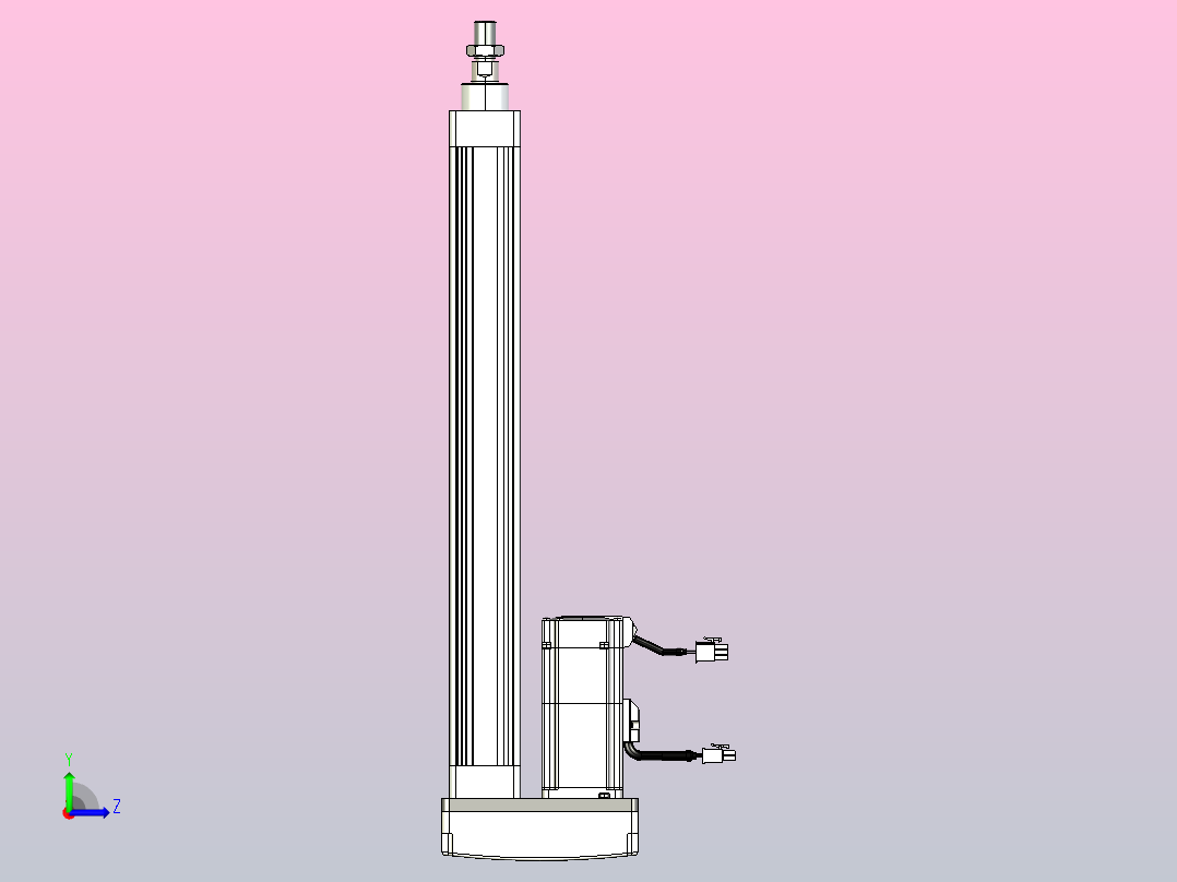 轻载电动缸TPA-ESR40-1210C-L350-MR-W-P40-C3左视图
