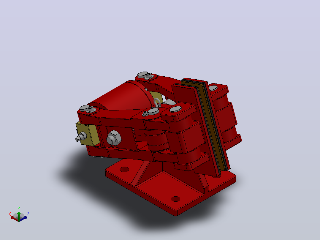 SBD-D安全制动器_SBD240-D-800×20ⅡRL.WL.CL正等轴测图