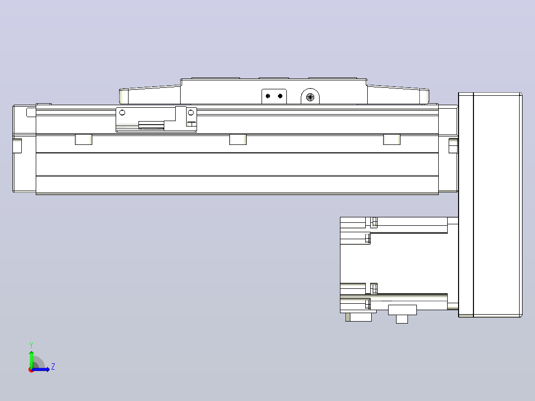 滚珠丝杠直线轴内置导轨TPA-GCR-120-1610C-L50-MP-M40-N3左视图