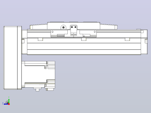 滚珠丝杠直线轴内置导轨TPA-GCR-120-1610C-L50-MP-M40-N3右视缩略图