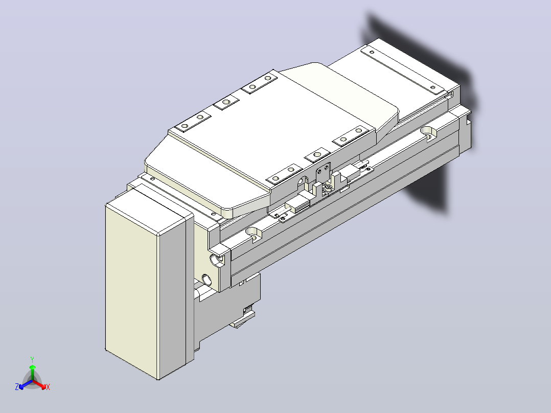 滚珠丝杠直线轴内置导轨TPA-GCR-120-1610C-L50-MP-M40-N3正等轴测图