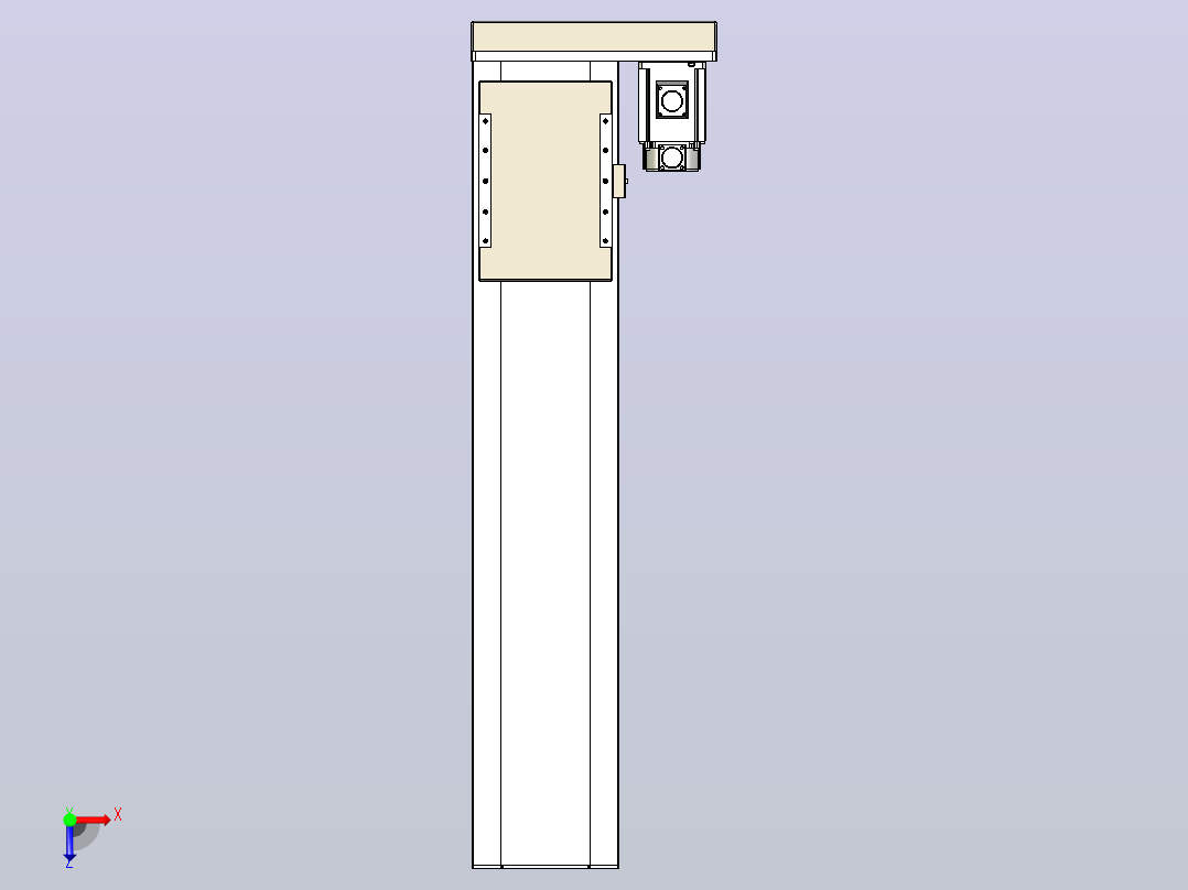 滚珠丝杠直线轴带导轨全封闭TPA-HCR-220D-3210C-L850-ML-C-P1K-N3俯视图