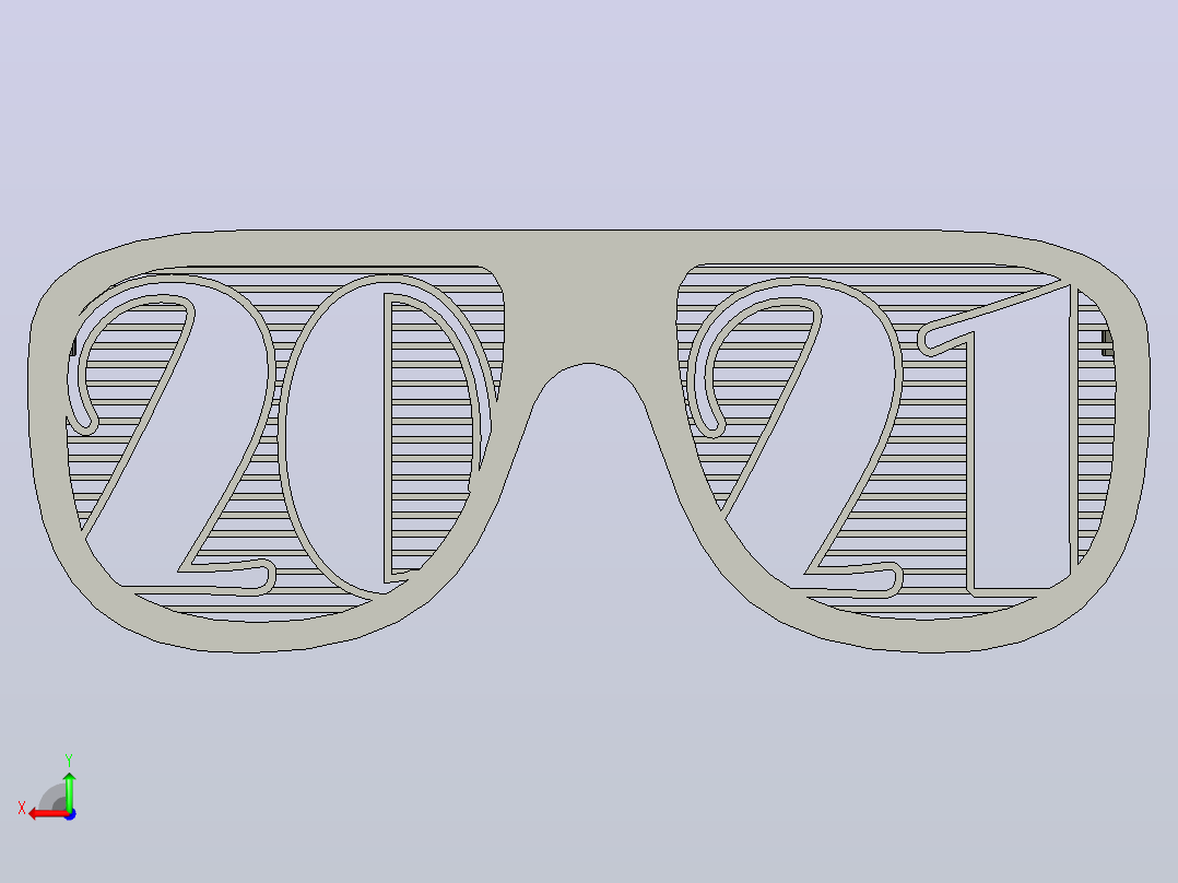 2021百叶窗眼镜后视图