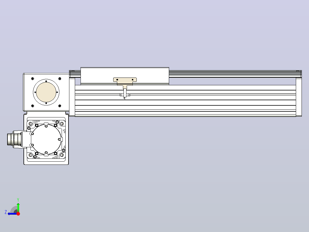 皮带直线轴半封闭可选导轨TPA-HNB-220D-176-L200-LP-C-P1K-N3右视图