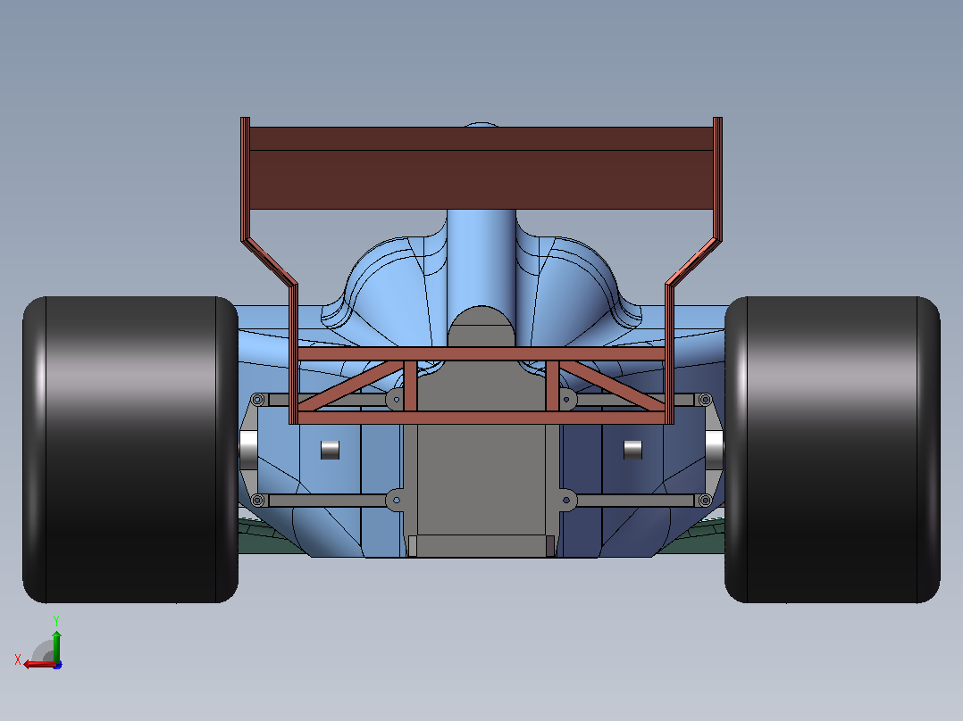 F1赛车模型后视图