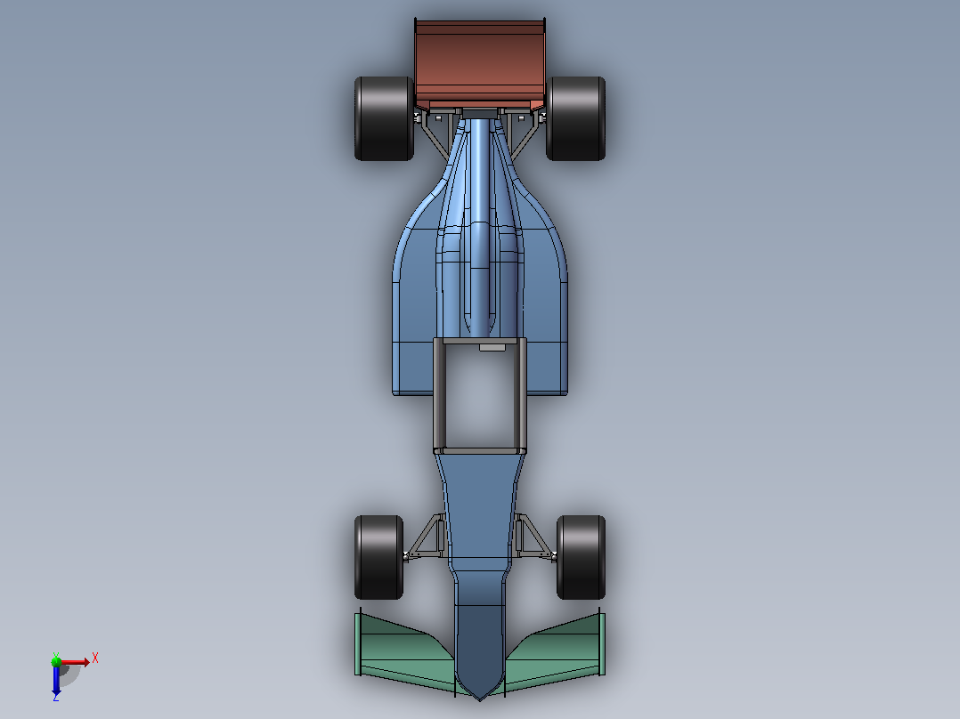 F1赛车模型俯视图