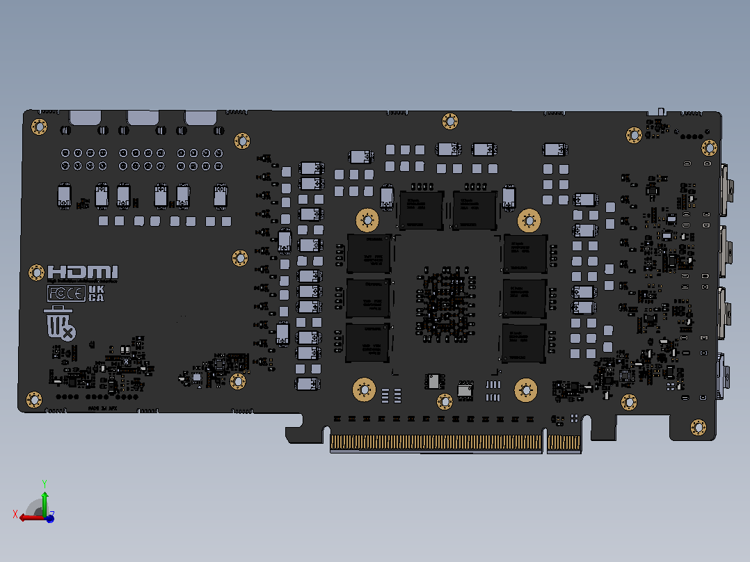 9070XT 32G 系列显卡主视图