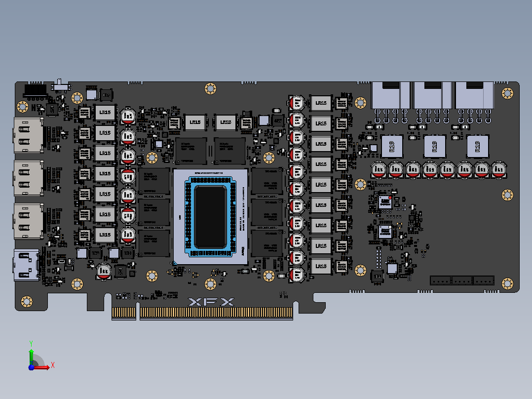 9070XT 32G 系列显卡前视图