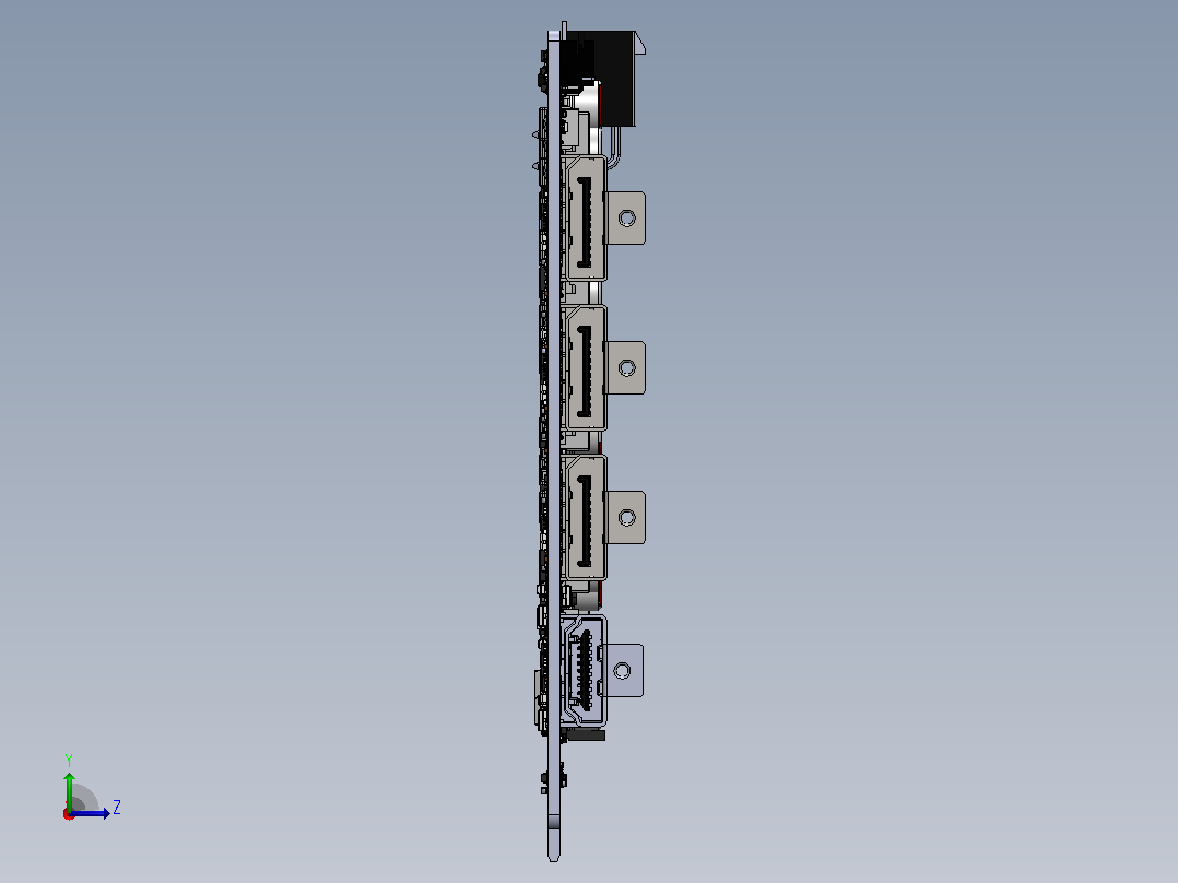 9070XT 32G 系列显卡左视图