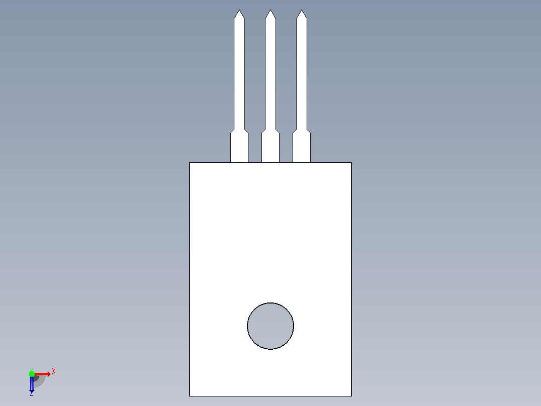 TO-220-3 带散热器 H俯视图