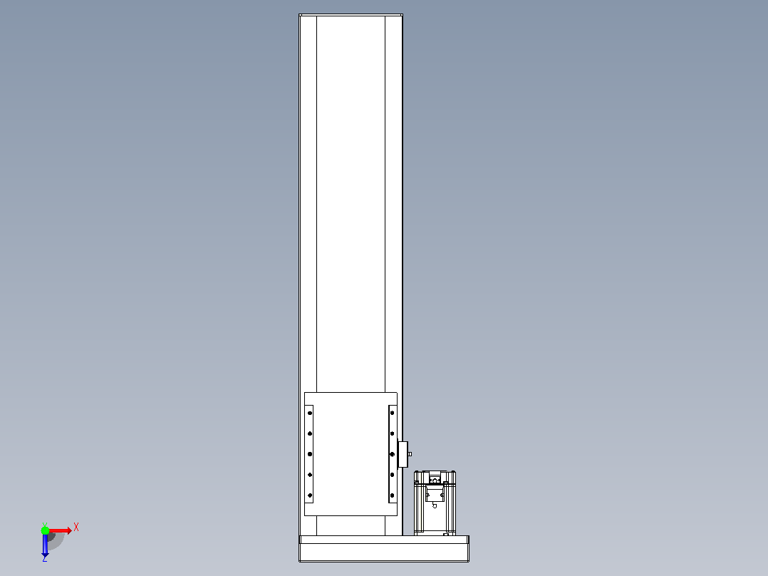 滚珠丝杠直线轴带导轨全封闭TPA-HCR-202D-2510C-L700-MR-Y-P75-N3俯视图