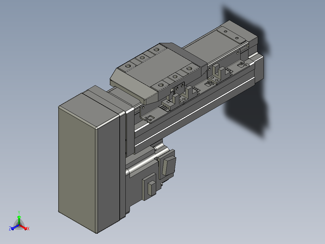 滚珠丝杠直线轴内置导轨TPA-GCR-65-1610C-L50-MP-M40-N3主视图