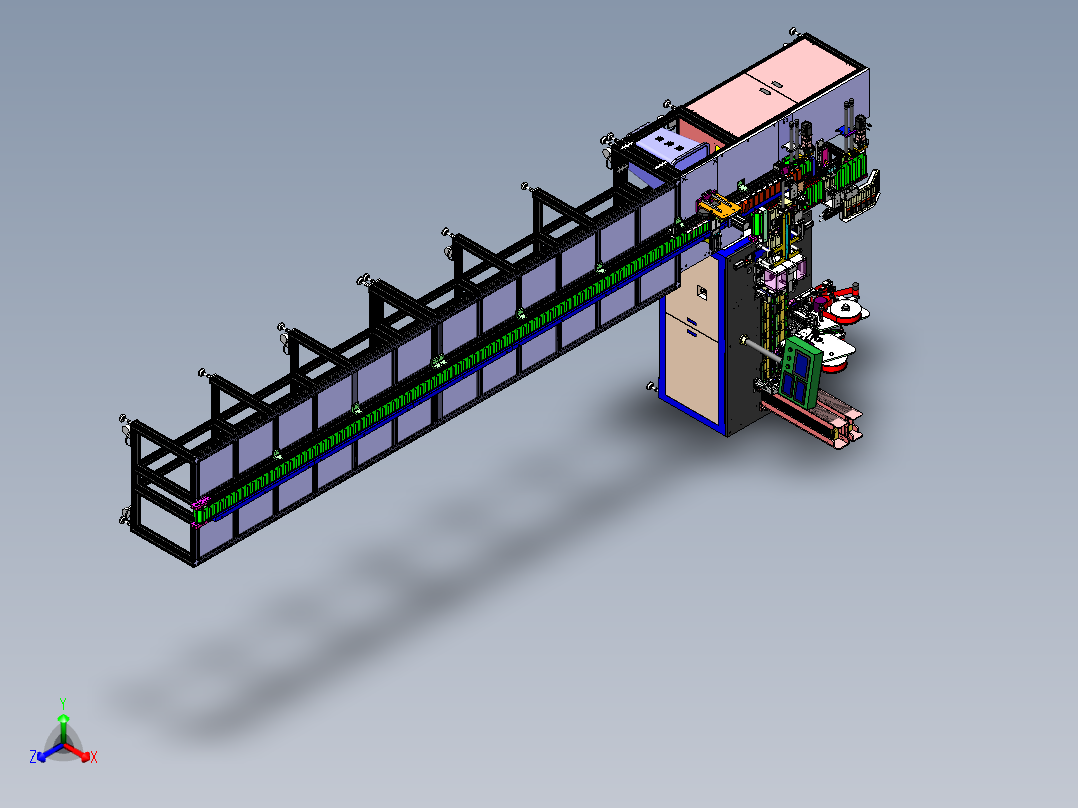 raun内外盒组装包装设备含工程图sw17可编辑正等轴测图