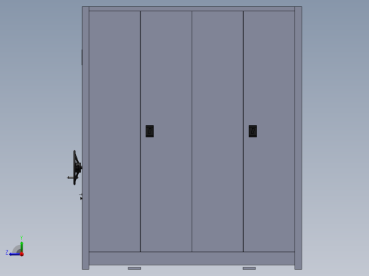 密集柜(自动化文件柜）sw17可编辑右视缩略图