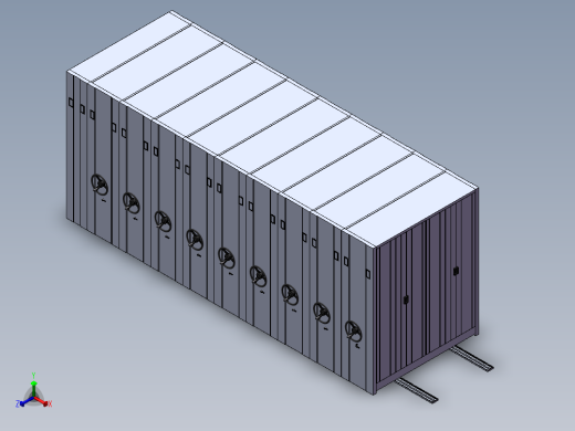 密集柜(自动化文件柜）sw17可编辑正等轴测缩略图