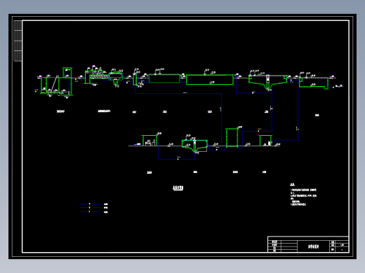 8万吨污水处理厂氧化沟工艺设计建筑施工cad图纸