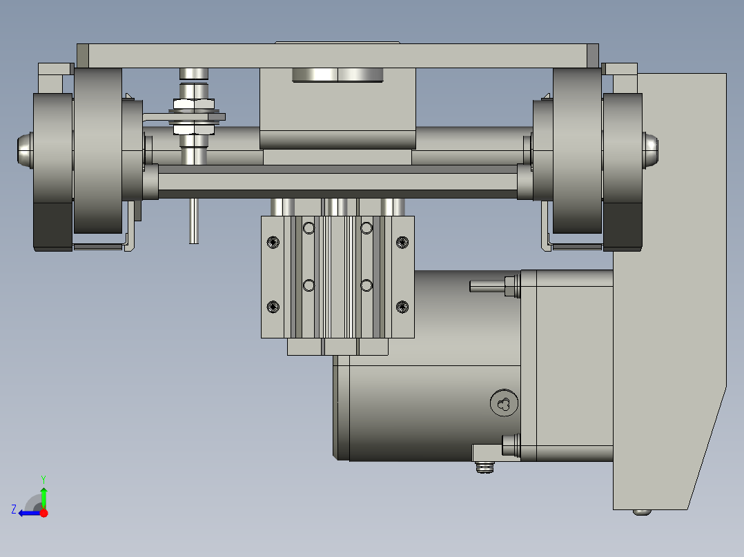 自流式传送带3D模型右视图