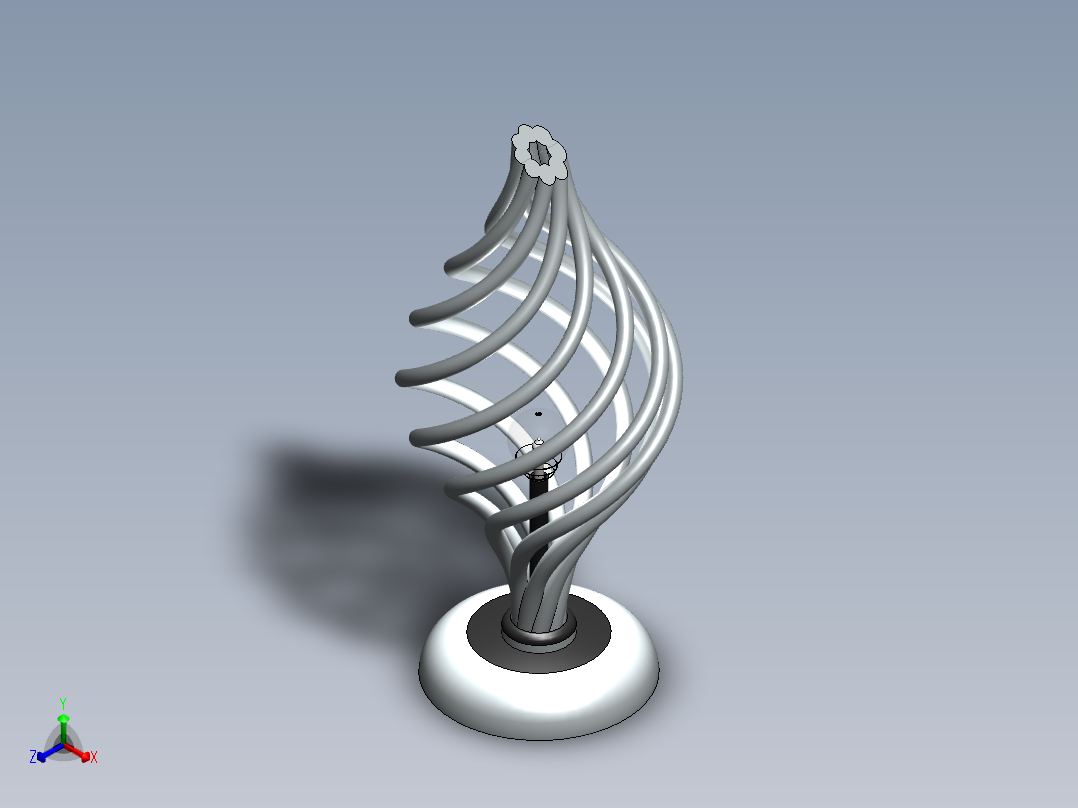 solidworks 创意台灯正等轴测图