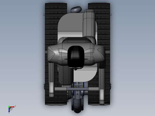 仿制dtv shredder 全地形履带滑板车设计图俯视缩略图