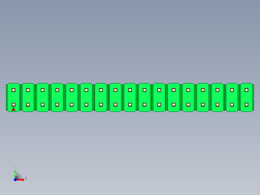 彩色公头100mil（2.54mm）系列-DS1021_green_2x17p_100mil_Type43_rev1.0前视缩略图