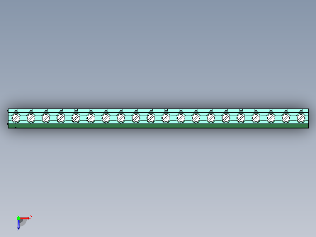 DEGSON DG636 系列 6.357.629.52mm 接线端子-DG636-9.52-20P-14-00AH俯视图