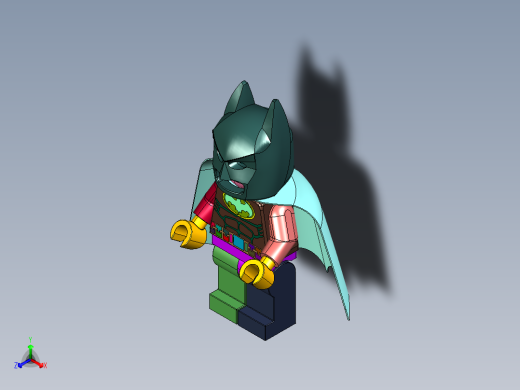 酷炫积木拼插蝙蝠侠