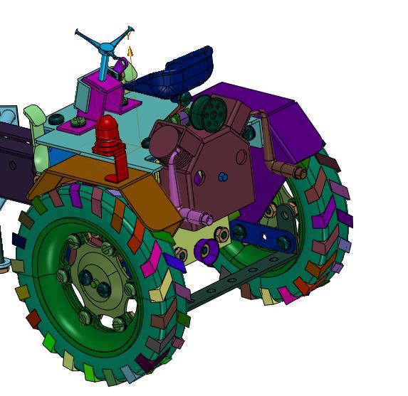 大型农田专用下挂式拖拉机推土机