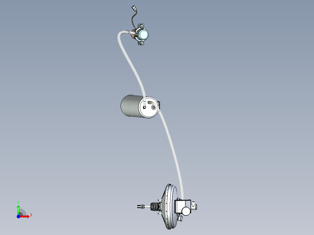 汽车刹车真空助力前视图