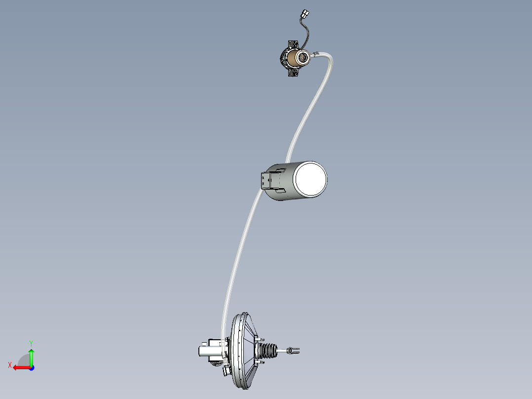 汽车刹车真空助力后视图