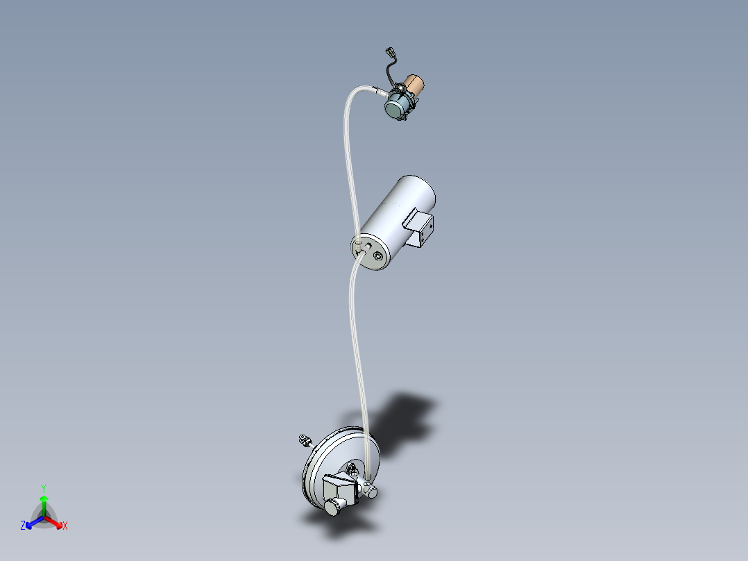 汽车刹车真空助力正等轴测图